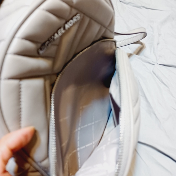 Michael Kors Abbey Medium Optic White Backpack - Picture 3 of 6